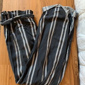 Striped flowy pants